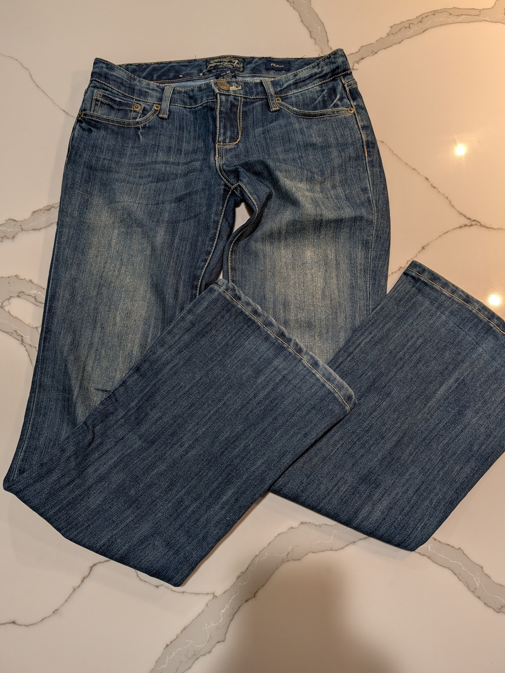 Seven7 Women’s Boot Cut Jeans in Medium Blue Wash